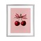 Stupell Industries Cherries with Gingham Bow Framed Print Under Glass, design by Christine Simpson Art